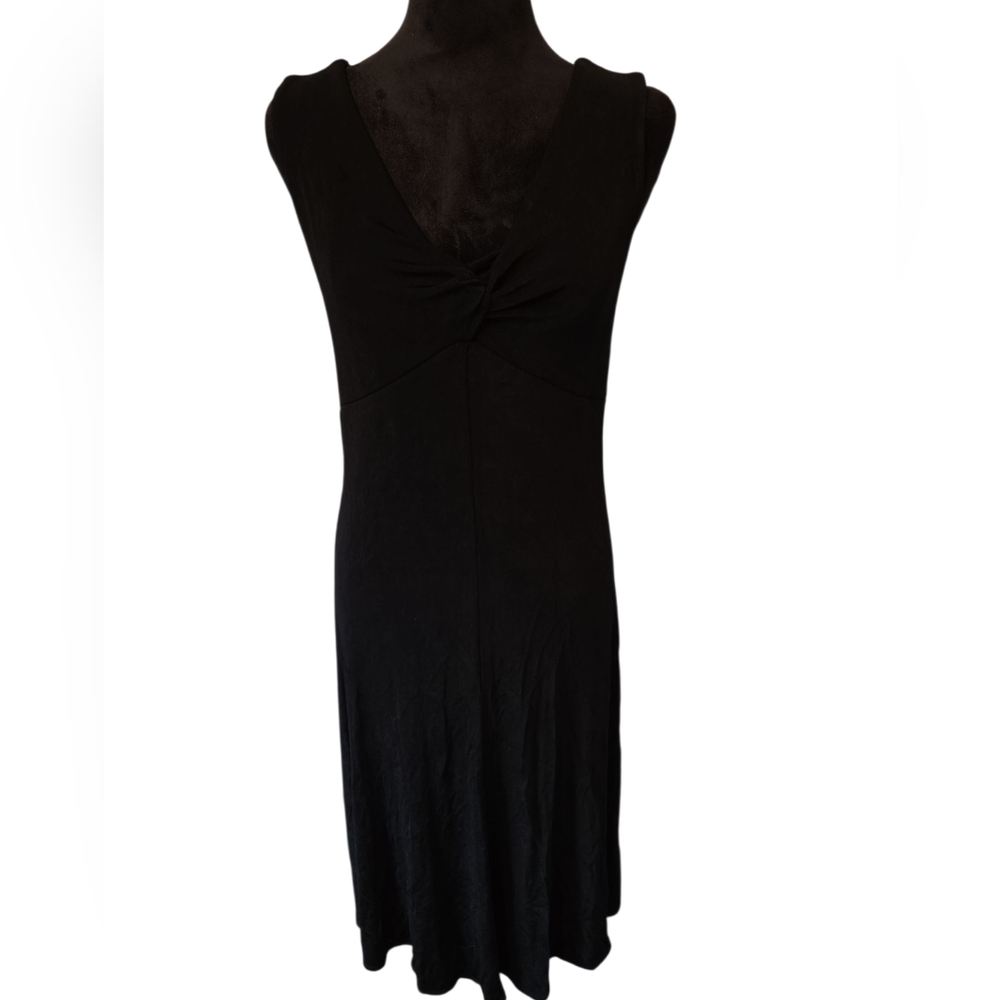 Chico's Twist-Front Maxi Stretch Sleeveless Dress Black Size 0 Small